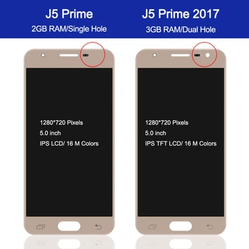 Oryginalny 5.0 wyświetlacz LCD do Samsung Galaxy J5 Prime G570 G570F G570M wyświetlacz LCD ekran dotykowy digitizer w zbieraniu części zamienne