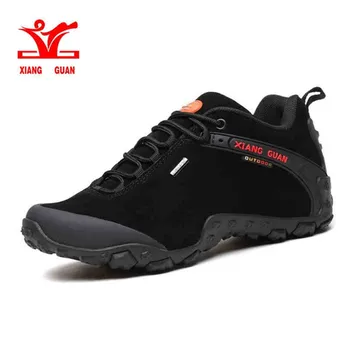 Guan xiang Mężczyźni Kobiety odkryty piesze wycieczki buty antypoślizgowe, odporne na ścieranie, niski top sznurowanie buty do biegania kemping, wspinaczka polowanie sportowy but