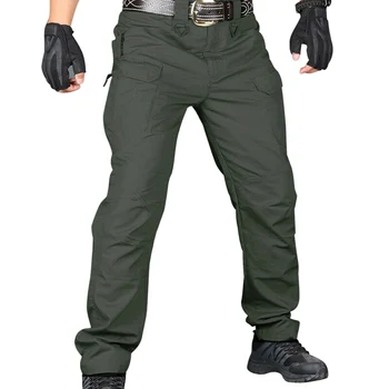 Męskie spodnie cargo spodnie z wieloma kieszeniami codzienne oddychające na zewnątrz kempingu piesze wycieczki-MX8