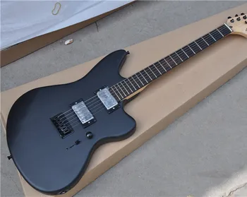 Zakład produkuje klasyczną 6-струнную gitarę elektryczną, czarna obudowa, czarne sprzęt, bezpłatna wysyłka
