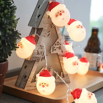 1P 10Led String Christmas Decoration For Home Santa Claus Led Light Festival Strings Bar Home Party Decor Xmas New Year ornament