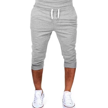 MANVIE letni mężczyzna siłownia trening bieganie spodenki spodnie Fit elastyczna casual ubrania sportowe krótkie spodnie Męskie spodnie biegacze 9.14
