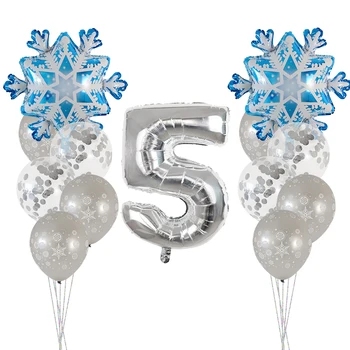 13шт mrożone impreza Śnieżynka konfetti lateksowe balony dzieci Urodziny ozdoby dusza dziecka wystrój nr balony balony