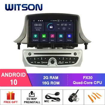 WITSON Android 10.0 IPS HD ekran do RENAULT Megane 3 / Fluence samochodowy DVD 4GB RAM+64GB FLASH 8 Octa Core+DVR/WIFI+DSP+DAB+OBD