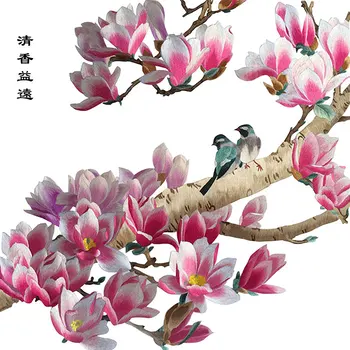DIY niedokończone jedwab morwy Suzhou haft wzory zestawy handmade rękodzieło storczyki kwiaty i ptaki