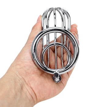 VATINE Cock Cage Intymny Stainless Steel Penis Cock Ring Sleeve Lock sex zabawki dla mężczyzn Męski czystość urządzenie produkty dla dorosłych