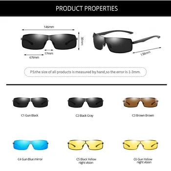 Pro Acme 2020 Luxury Brand Design polaryzacyjne okulary przeciwsłoneczne prostokąt metalowa ramka okulary noktowizyjne okulary PC1480