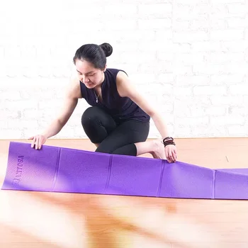 Składany pilates matę do jogi dla początkujących antypoślizgowe przenośny sportowy mata PCV fitness mata składana mata gimnastyczna 173*61 cm*6 mm