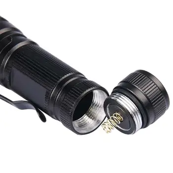 SKYWOLFEYE XP-E Q5 pocket clip led latarka Zoom Aluminum Super Bright Lamp for Hiking