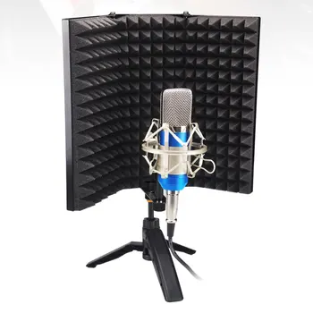 Studio nagrań wiatroszczelna mikrofon szyby mikrofon korekty dźwięku ekran dźwiękowa hałasem pokrywa system zapobiegania hałasu