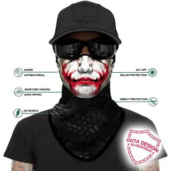 Nowa dostawa 3D Бандна szalik anty-UV jazda na Rowerze szyjny tarcza wędkarstwo polowanie maska do twarzy piesza rurka гетра kemping Kominiarka Mężczyźni Kobiety