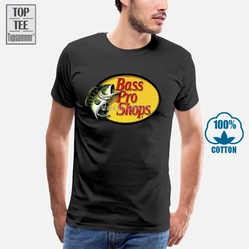 Nowy Bass Pro Shops logo Fisher Hunter męskie biały t-shirt rozmiar S do 3Xl z krótkim rękawem bawełniane t-shirty odzież Męska Top Tee