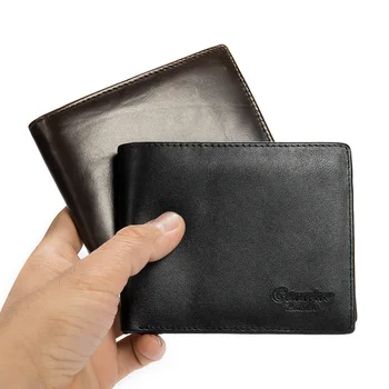 WESTAL męski portfel ze skóry naturalnej portfel dla mężczyzn posiadacz karty kredytowej cienki portfel krótki portfel na monety dla mężczyzn rocznika kopertę 886
