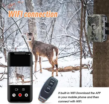 Wifi Trail Game Camera 20MP 1080P Wireless Hunting Camera 940nm IR LED Bluetooth Wild Camera APP Scouting kamera cctv
