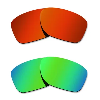 Glintbay 2 pary okulary polaryzacyjne wymienne soczewki dla Oakley Crossrange Fire Red i Emerald Green