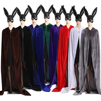 Gotycki z kapturem plama płaszcz Wicca szlafrok czarownica ларп peleryna kobiety mężczyźni kostiumy na Halloween wampiry niezwykłe partii rozmiar XL