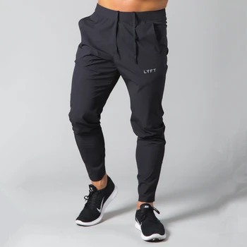 Czarne biegacze spodnie mężczyźni biegowe spodnie szybkoschnące spodnie sportowe siłownia fitness sportowe spodnie męskie letnie cienkie treningowe dna