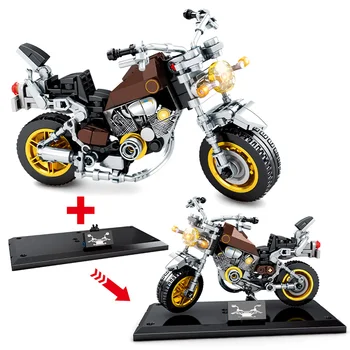 SEMBO Off-road Motorbike Building Blocks City Creator Technical Assembly Street Racing Ride-Motorcycle Brick Toys For Children