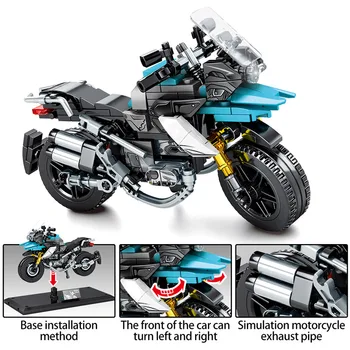 SEMBO Off-road Motorbike Building Blocks City Creator Technical Assembly Street Racing Ride-Motorcycle Brick Toys For Children