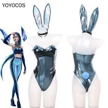 YOYOCOS KDA Kaisa Bunny Cosplay Costume Fashion New Sexy Bodysuit Bunny Suit Version ALL OUT Game Cosplay Outfit