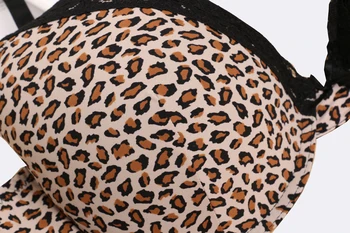 Ludevelop Brand Sexy Leopard Women Bra Set Plus Size Brassiere Push Up Lace Thong Underwear Panty Fashion Luxury Bra Brief Sets