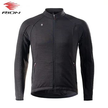 RION Mens Cycling Jersey 2020 Spring Thermal Fleece Long Sleeve Road Bike Jersey MTB Downhill Cycling Clothing maillot ciclismo