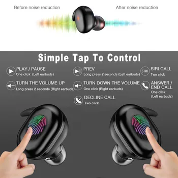 Y30 TWS linii Papilarnych Touch Bluetooth 5.0 słuchawki Bezprzewodowe 4D słuchawki stereo redukcja szumów plac sportowy wodoodporny zestaw słuchawkowy