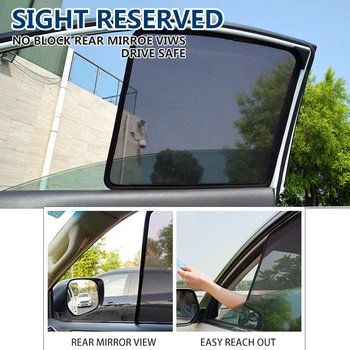 4PCS/Set lub 2PCS/Set magnetyczne osłony przeciwsłoneczne bocznego okna samochodu netto rolety do Toyota ALPHARD 20 series