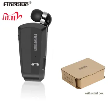 Fineblue F990 Bezprzewodowy Zestaw Słuchawkowy Z Mikrofonem Biznes Zestaw Słuchawkowy Bluetooth Sportowy Sterownik Teleskopowy Zacisk Stereo Douszne Wibracje