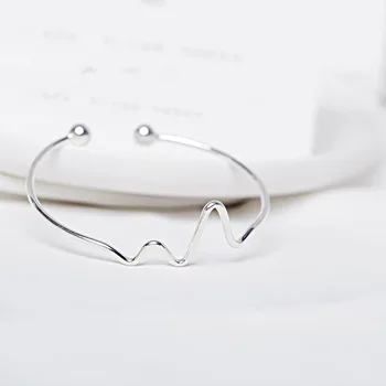 925 srebro geometryczny bransoletka i bransoletka dla kobiet moda eleganckie biżuteria Bransoletka Sl210