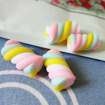 Tanduzi 20pcs Color Strip Rolls Polymer Soft Clay Simulation Food Soft Cotton Candy For Phone Case Decoration DIY Clay Crafts