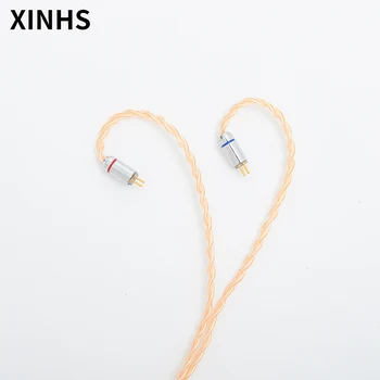 Zmodernizowany przewód słuchawek różowe złoto monokrystaliczny miedziany przewód słuchawek do SE535 UE900S XBA-A3