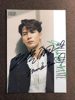 Ręczny podpis GOT7 Jackson Wang z autografem zdjęcie wypowiedz moje imię 5*7 K-POP 19O1