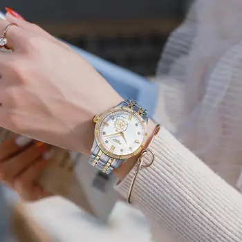 Japońskie Zegarki Damskie Automatyczny Mechaniczny Zegarek Pasek Ze Stali Nierdzewnej Wysokiej Jakości Biznesowe Zegarek Dwie Opcje Opcjonalnie