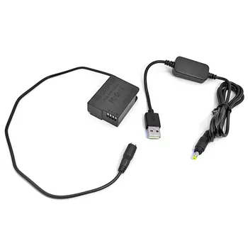DCC8 DC Coupler DMW-BLC12 fałszywa akumulator z kablem USB do aparatu Panasonic DMC-FZ1000 FZ2000 FZ2500 FZ300 G7 G6 G5 GH2 FZH1