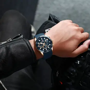 Nagroda kwarcowe zegarki Męskie sportowe męskie zegarki Skórzany pasek luksusowe zegarki dorywczo mody zegarek chłopaka prezent relogio masculino