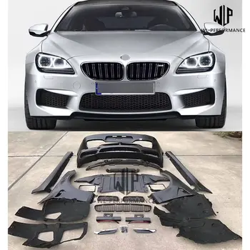 F06 F12 PP неокрашенный samochodowy zestaw przedni zderzak boczny spódnica błotniki do BMW 6 Series M6 Style Car Body Kit 2012-2017