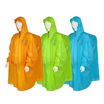 Odkryty lekki 15D Silikonowy płaszcz wielofunkcyjny poncho deszcz wodoodporny pokrowiec na camping Turystyka Podróże