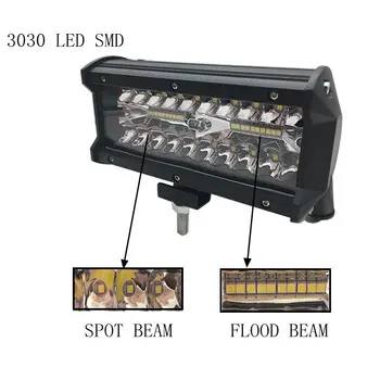 60W 72W 120W LED work Light LED Light Bar for Motorcycle Tractor Boat 4WD Off Road 4x4 Truck SUV ATV 30000LM barra led car