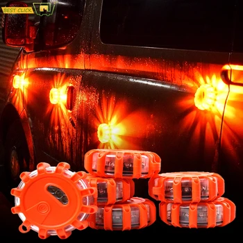 6x 15LED alarm bezpieczeństwa Czerwona Drogowa sygnalizacja Magnes latarka ostrzegawcze lampki nocne drogowych hamulce latarnia dla samochodu, ciężarówki, łodzie
