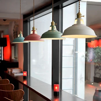 Nowoczesne lampy wiszące LED Iron lampy wiszące do jadalni, salonu, kuchni w domu Nordic Decoration E27 modne oprawy