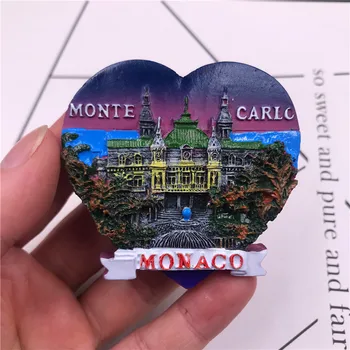 Europejski Monako Starożytny Zamek, Pałac Atrakcje Architektoniczne Turystyka Pamiątki Monte Karyo Żywicy Ozdobne Magnesy Pomysły Na Prezenty