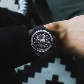 2020 nowy zegarek Boderry Stylowe zegarki męskie ze szkielet automatyczne mechaniczne modne zegarki dla mężczyzn wodoodporny Relogio Masculino