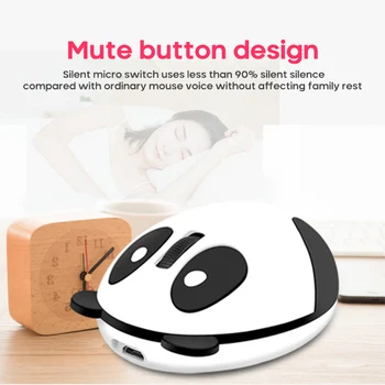 Kreskówkowa bezprzewodowa mysz optyczna Bluetooth mysz 1200 DPI Cute Panda Mini akumulator myszki do PC laptopa dla dzieci prezenty dla dziewczyn
