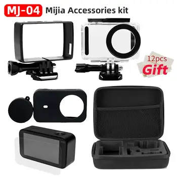 MountDog Full Protect Kit torba dla Xiaomi Mijia 4K Camera Accessories Set wodoodporna obudowa osłona boczna ramka pokrywa silikonowa osłona