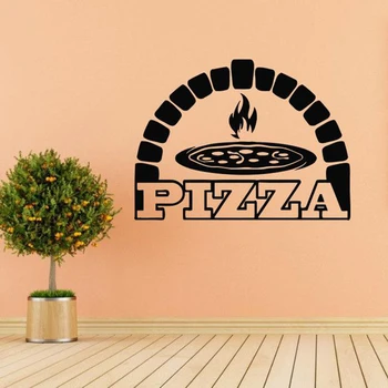 Pizza naklejka na ścianę pizzeria wystrój ściany naklejki pizza znak okno naklejki winylu wymienny pizzeria ozdoby tapety C237
