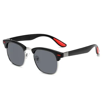 Marka projekt mężczyźni okulary polaryzacyjne klasyczna połowa kadru jazdy okulary dla mężczyzn kobiet retro UV400 odcienie Oculos de sol