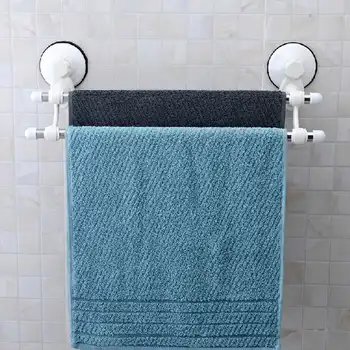 18,5 calowy podwójne bary przyssawka ręczniki poręcz uchwyt regały do przechowywania ścienne ze stali nierdzewnej łazienka organizator Kuchnia Hotel