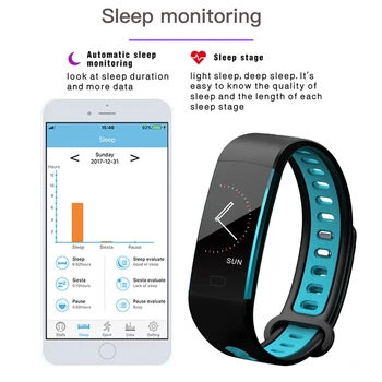 LIGE Women Men Smart Bracelet IP67 Wodoodporny fitness tracker Heart Rate Blood Pressure Krokomierz Sport Smart watch Wristband