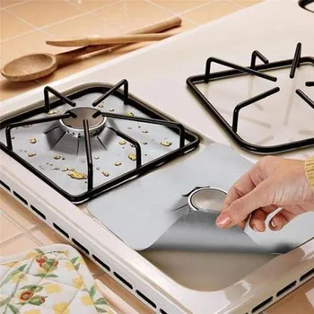 2szt kuchnia kuchenka gazowa ochraniacze pokrywa wielokrotnego użytku kuchenka palnik mata jest łatwa do czyszczenia anty-tłuste naczynia ochronne przybory kuchenne